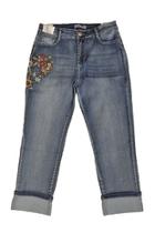  Floral Embroidery Capri