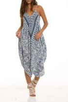  Navy Printed Jumpsuit