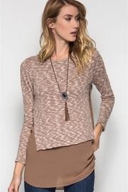  Taupe Knit Tunic Top