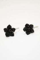  Black Flower Earring