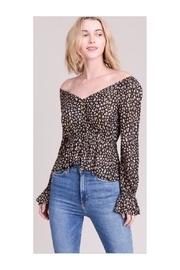  Leopard Peplum Top