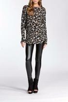  Leopard Open Back Sweater