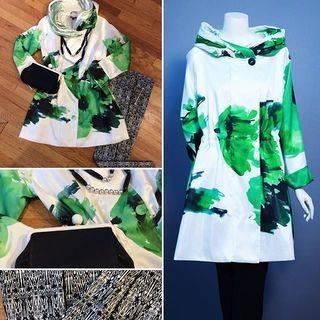  Green Printed Anorak