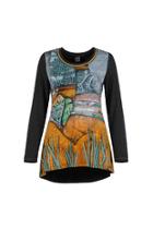  Artist Front Button Detail Back Hi Lo Tunic