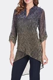  Navy Gold Tunic Blouse 175321