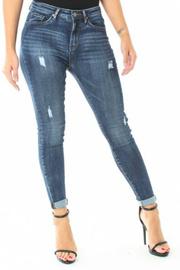  Distressed Hi Rise Jean