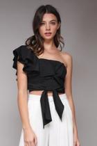  One Shoulder Crop-top
