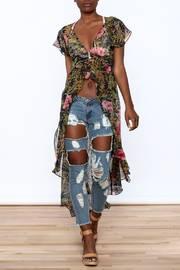  Floral Print Maxi Blouse