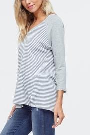  Waffle Knit Stripe Top