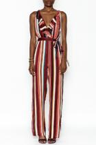  Chiffon Stripe Jumpsuit