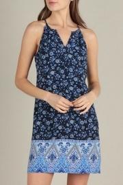  Border-print Shift Dress