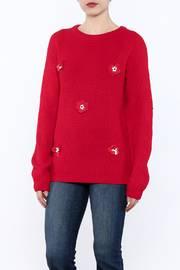  Red Applique Sweater