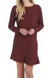  Burgundy Flounce Dress
