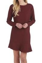  Burgundy Flounce Dress