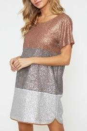  Tri-color Sequin Dress