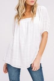  Square-neck Woven Top