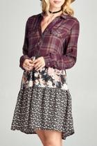  Floral Plaid Dress