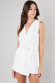  White Belted Romper