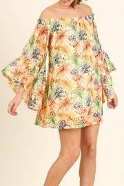  Tangerine Mix Print Dress