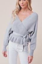  Grey Peplum Sweater
