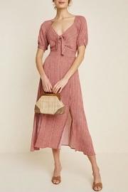  Front-tie Double-slit Midi-dress