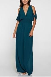  Blue Cold Shoulder Dress