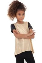  Leather Sleeve Tee
