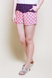 Navy Print Shorts