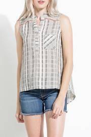  Striped High Low Tunic