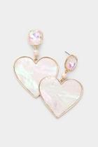 Pearl/crystal Heart Earrings