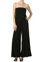  Strapless Belted Jumpsuit