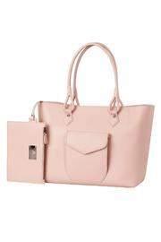  Blush Pink Leather Tote