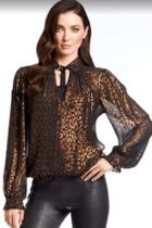  Copper Metallic Blouse