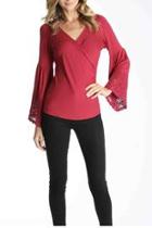  Fushia Wrap Top