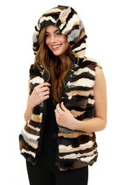  Kehlani Reversible Multicolor Fur Vest