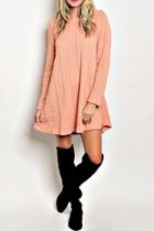  Peach Sweater Dress