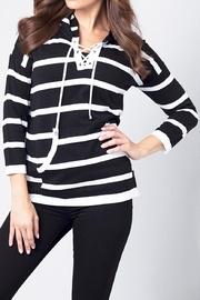  Stripped Tie-front Shirt