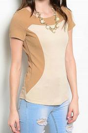  Cutout-back Colorblock Tee