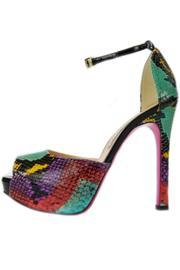  Multi-colored Snakeskin Stiletto