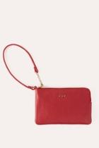  Red Leather Wristlet