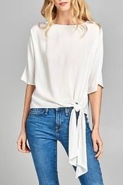 Tie Waist Solid Top