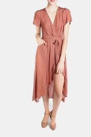  Rust Autumn Wrap Dress
