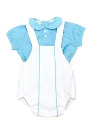  Gingham Aquamarine Romper
