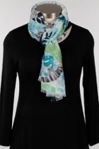 Turquoise Tropical Scarf