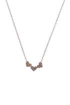  Silver Tri Heart Necklace