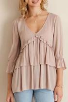  Rayon Ruffle Top