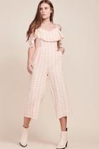  Gingham Cropped Jumpsuit