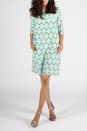  Aisha Orange-aqua Dress