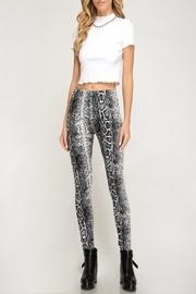  Snake-print High-waisted Leggings