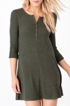  Ribbed Shirt Dress